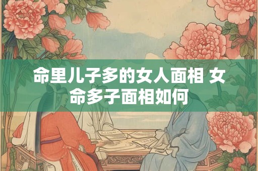 命里儿子多的女人面相 女命多子面相如何