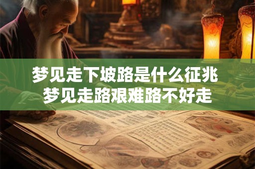 梦见走下坡路是什么征兆 梦见走路艰难路不好走