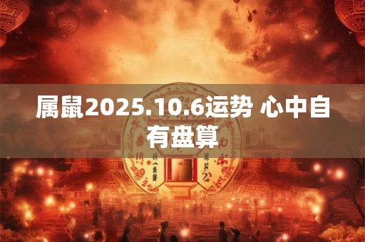 属鼠2025.10.6运势 心中自有盘算