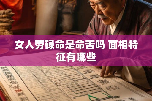 女人劳碌命是命苦吗 面相特征有哪些
