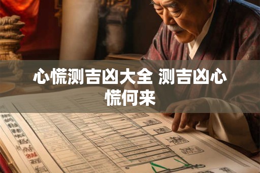 心慌测吉凶大全 测吉凶心慌何来