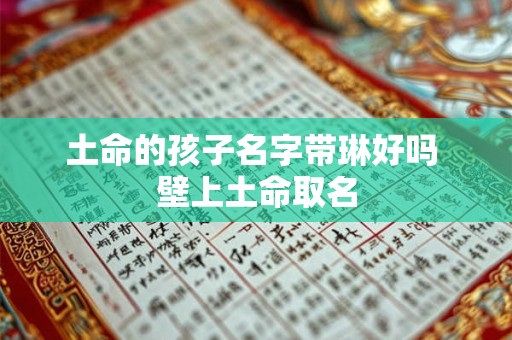 土命的孩子名字带琳好吗 壁上土命取名