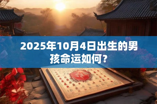 2025年10月4日出生的男孩命运如何？