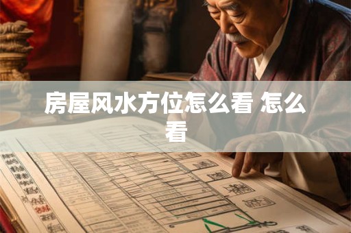 房屋风水方位怎么看 怎么看
