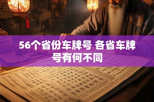 56个省份车牌号 各省车牌号有何不同