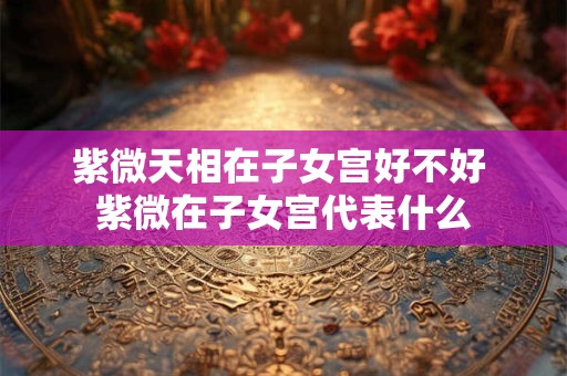 紫微天相在子女宫好不好 紫微在子女宫代表什么