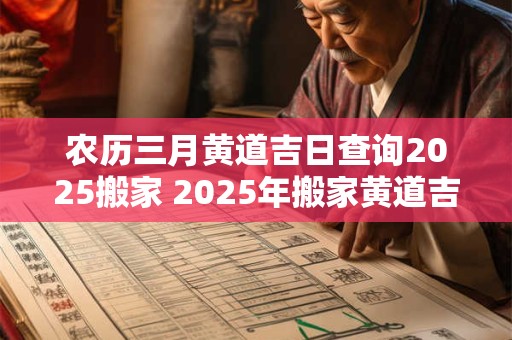农历三月黄道吉日查询2025搬家 2025年搬家黄道吉日查询