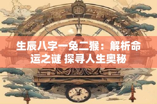 生辰八字一兔二猴：解析命运之谜 探寻人生奥秘