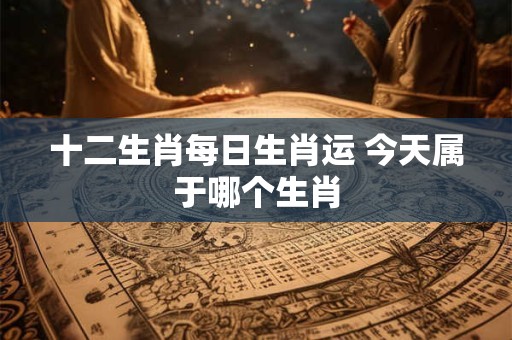 十二生肖每日生肖运 今天属于哪个生肖