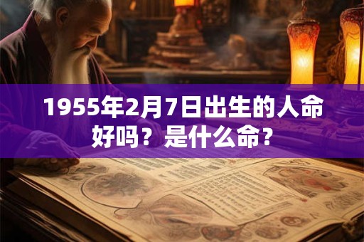 1955年2月7日出生的人命好吗？是什么命？