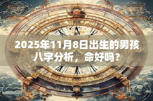 2025年11月8日出生的男孩八字分析，命好吗？