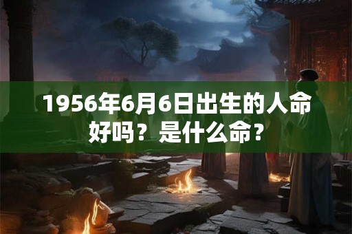 1956年6月6日出生的人命好吗？是什么命？