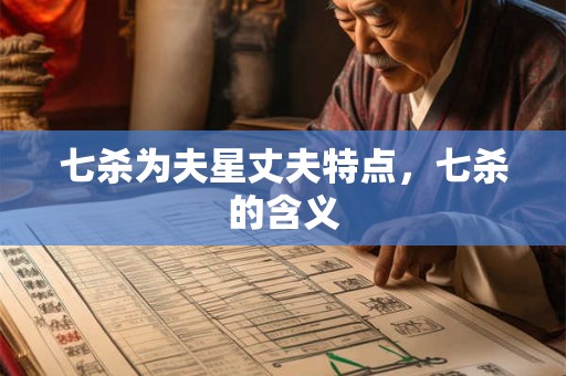 七杀为夫星丈夫特点，七杀的含义