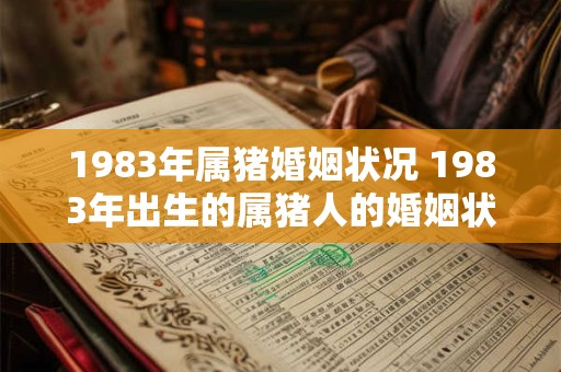 1983年属猪婚姻状况 1983年出生的属猪人的婚姻状况如何