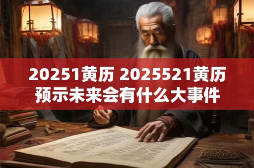 20251黄历 2025521黄历预示未来会有什么大事件