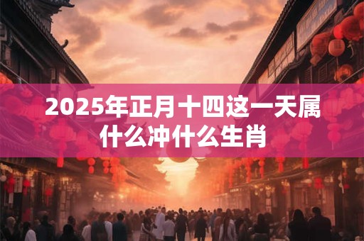 2025年正月十四这一天属什么冲什么生肖