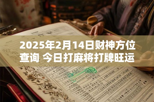 2025年2月14日财神方位查询 今日打麻将打牌旺运方位