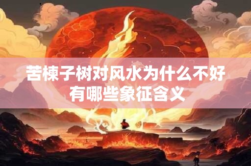 苦楝子树对风水为什么不好 有哪些象征含义