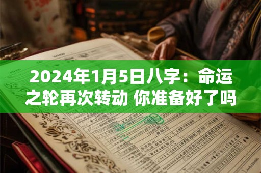 2024年1月5日八字：命运之轮再次转动 你准备好了吗