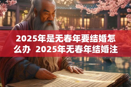 2025年是无春年要结婚怎么办  2025年无春年结婚注意事项