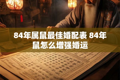 84年属鼠最佳婚配表 84年鼠怎么增强婚运