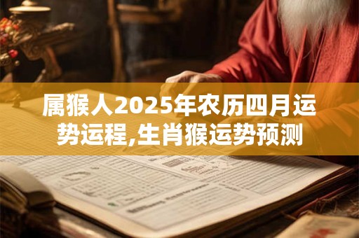 属猴人2025年农历四月运势运程,生肖猴运势预测