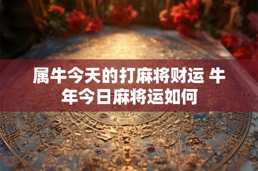 属牛今天的打麻将财运 牛年今日麻将运如何