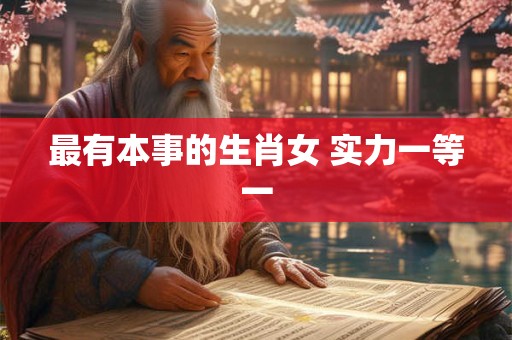 最有本事的生肖女 实力一等一
