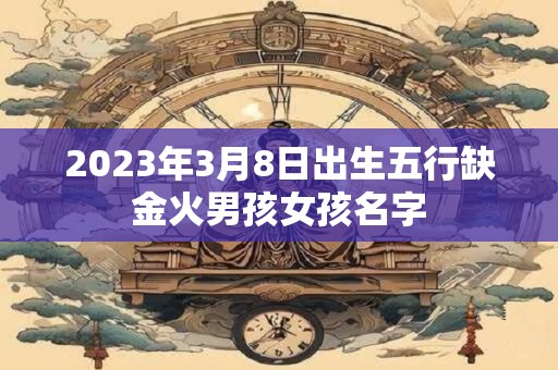 2023年3月8日出生五行缺金火男孩女孩名字