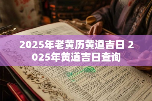 2025年老黄历黄道吉日 2025年黄道吉日查询