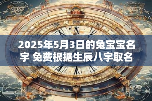 2025年5月3日的兔宝宝名字 免费根据生辰八字取名