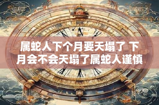 属蛇人下个月要天塌了 下月会不会天塌了属蛇人谨慎预防