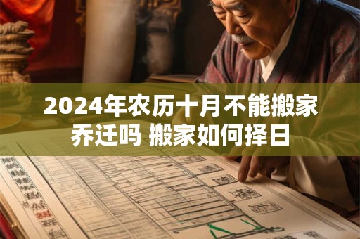 2024年农历十月不能搬家乔迁吗 搬家如何择日