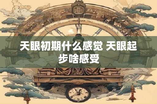 天眼初期什么感觉 天眼起步啥感受