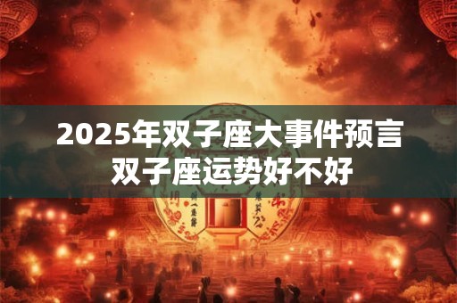 2025年双子座大事件预言 双子座运势好不好