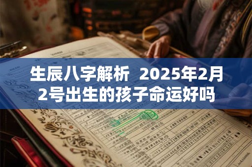 生辰八字解析  2025年2月2号出生的孩子命运好吗