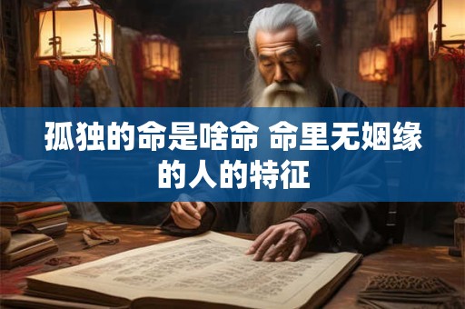 孤独的命是啥命 命里无姻缘的人的特征