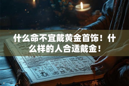 什么命不宜戴黄金首饰！什么样的人合适戴金！