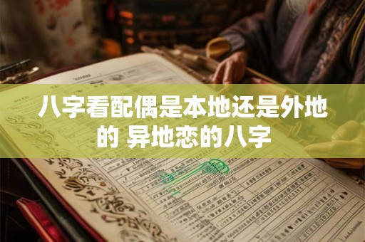 八字看配偶是本地还是外地的 异地恋的八字