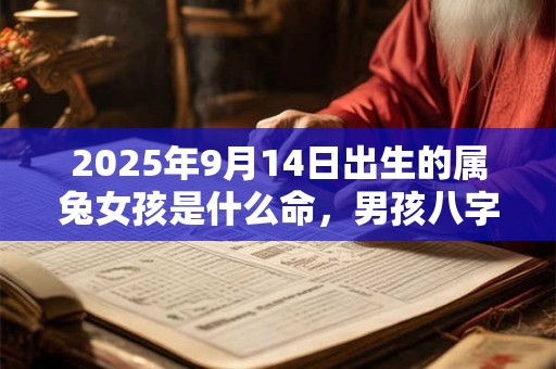 2025年9月14日出生的属兔女孩是什么命，男孩八字命运分析