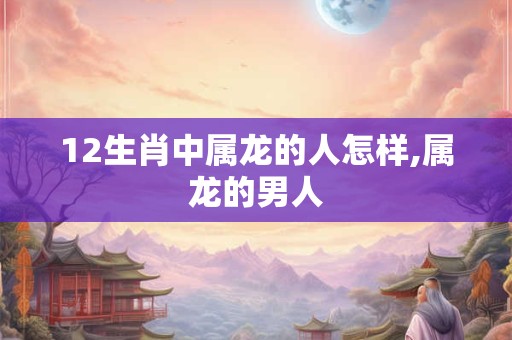 12生肖中属龙的人怎样,属龙的男人