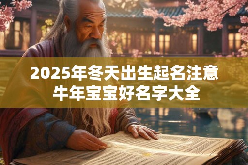 2025年冬天出生起名注意 牛年宝宝好名字大全