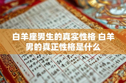 白羊座男生的真实性格 白羊男的真正性格是什么