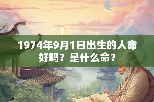 1974年9月1日出生的人命好吗?是什么命? 1974年9月1日出生的人命好吗?是什么命?