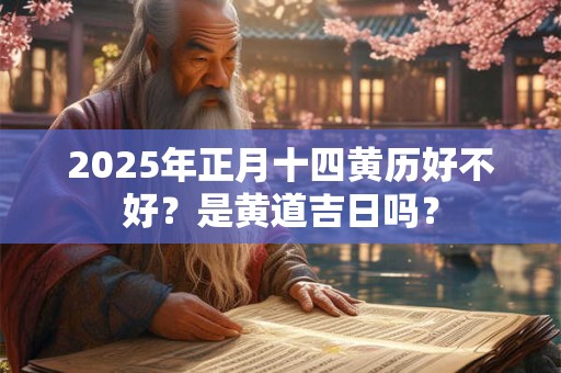 2025年正月十四黄历好不好？是黄道吉日吗？