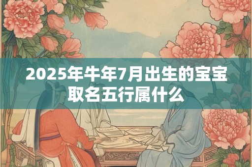 2025年牛年7月出生的宝宝取名五行属什么