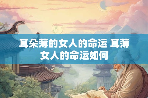耳朵薄的女人的命运 耳薄女人的命运如何