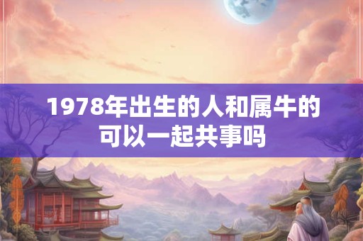 1978年出生的人和属牛的可以一起共事吗