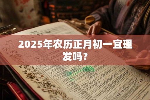 2026年农历正月初一宜理发吗? 2026年农历正月初一宜理发吗?