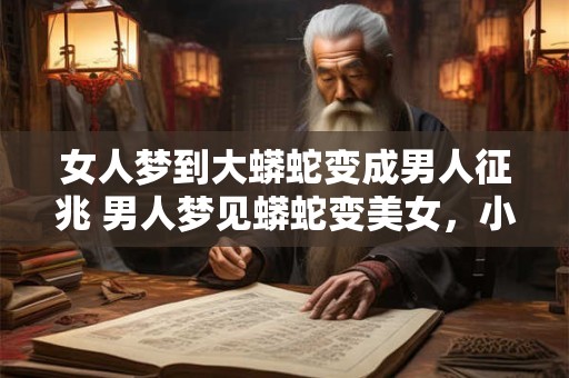 女人梦到大蟒蛇变成男人征兆 男人梦见蟒蛇变美女，小心破财之兆